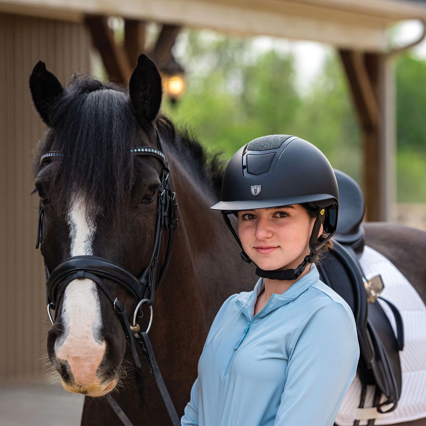 Tipperary Devon Wide Brim MIPS Helmet - Sparkle Black - Image 9