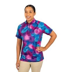 TemTeq Gili Short Sleeve Print Technical Top