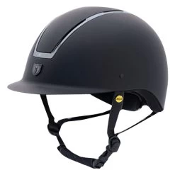 Tipperary Windsor Traditional Brim Helmet - Matte Black Chrome Trim