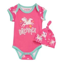 Hatley Rainbow Pegasus Baby Body Suit & Hat