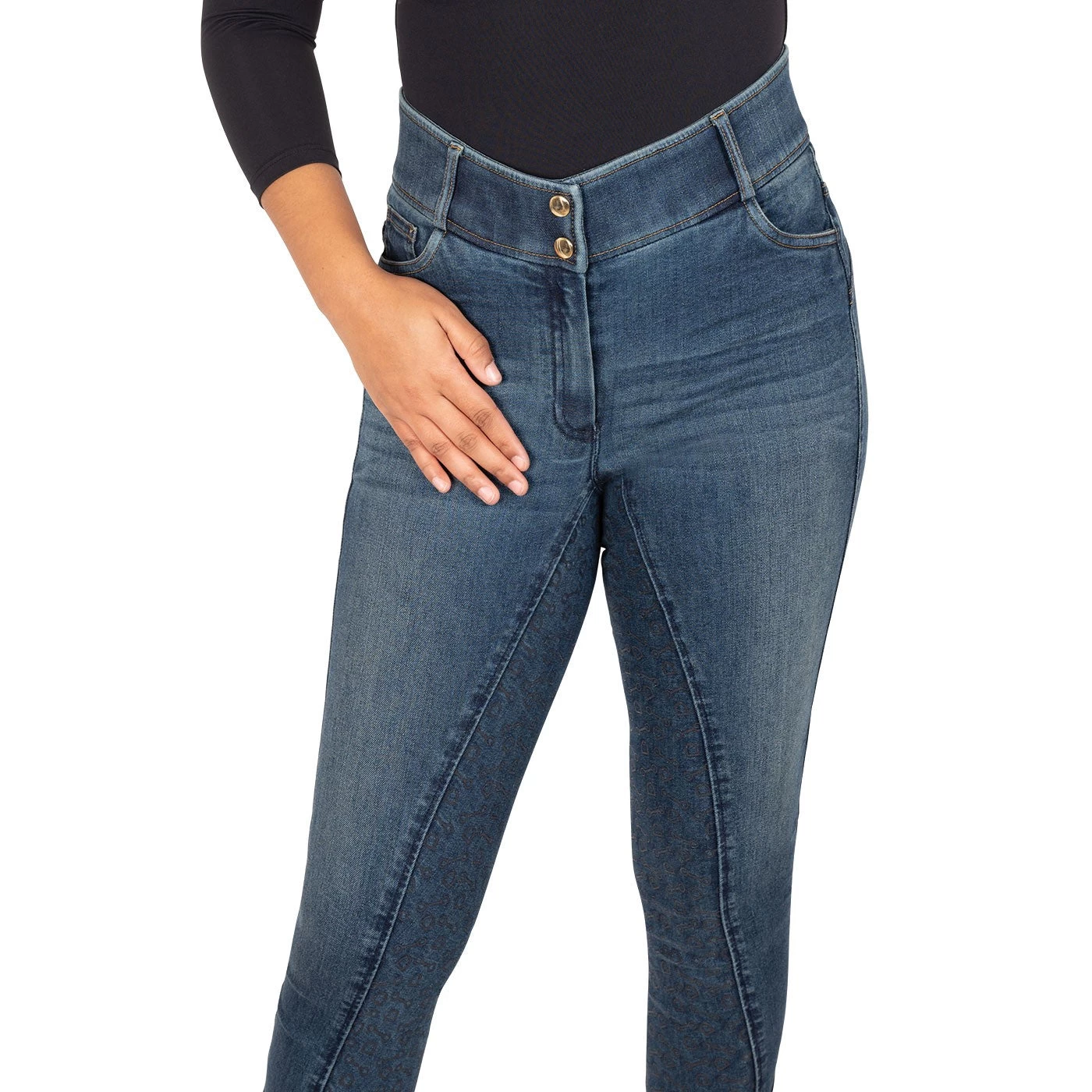 Elation Red Label Dinah Denim Full Seat Breech - Image 6