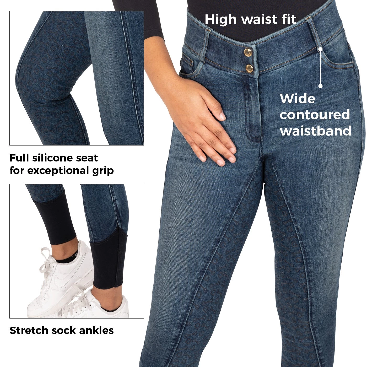 Elation Red Label Dinah Denim Full Seat Breech - Image 13