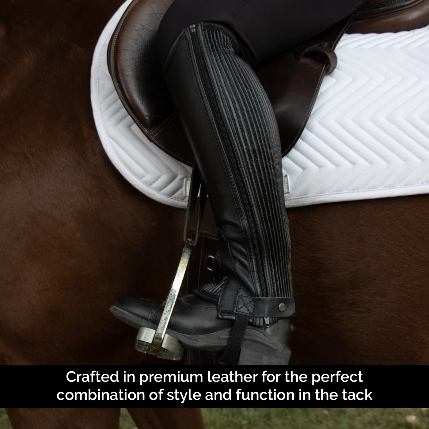 Auken FitMe Aspire Leather Half Chaps - Kids' - Image 3