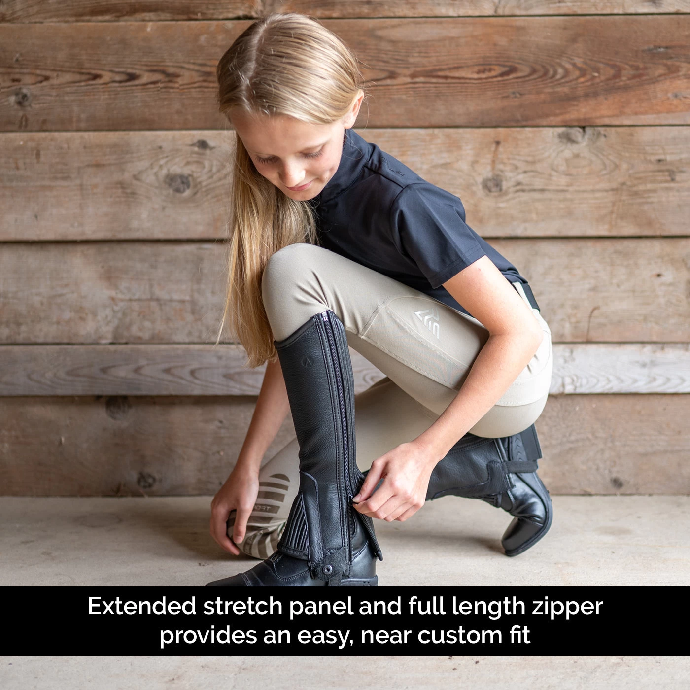 Auken FitMe Aspire Leather Half Chaps - Kids' - Image 4